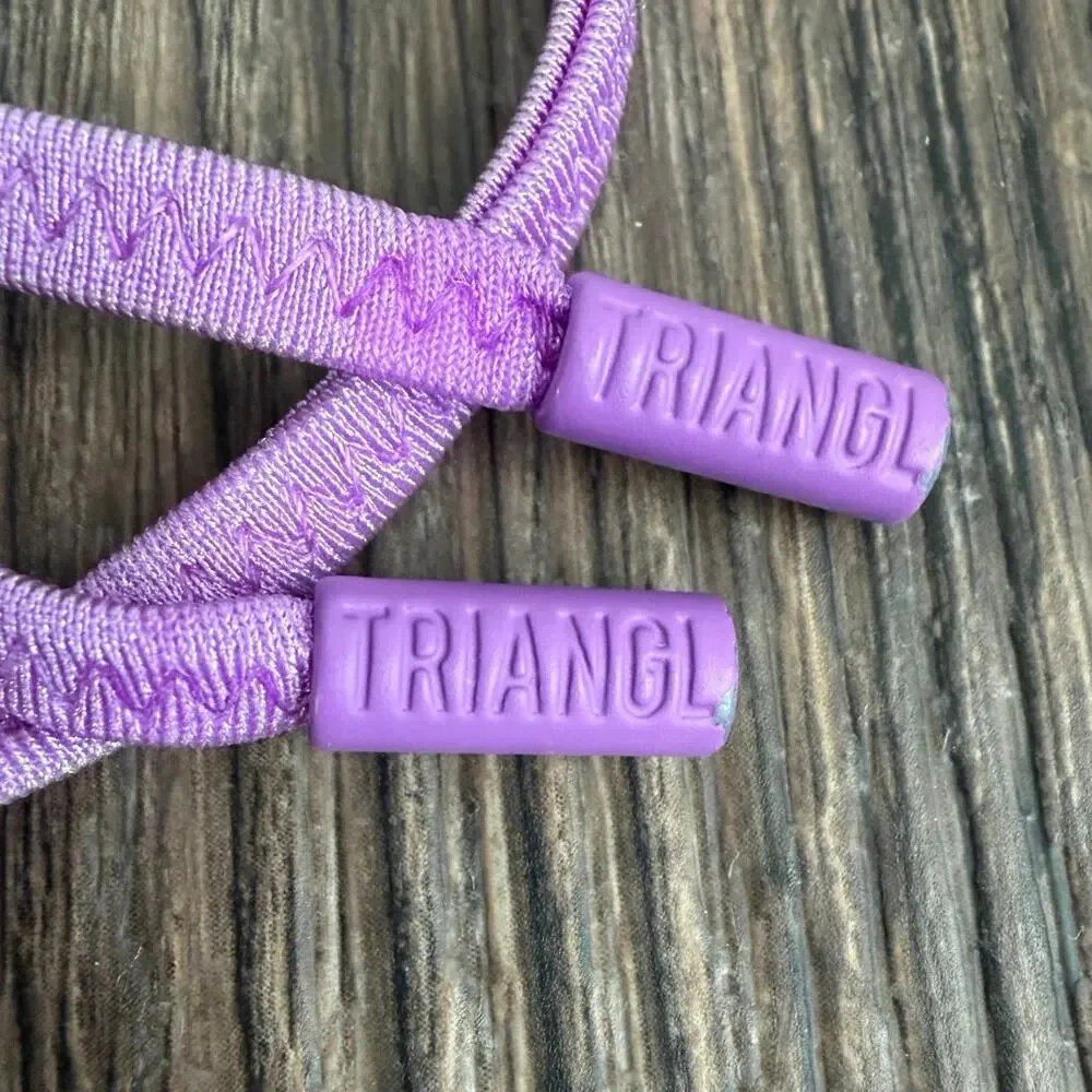Triangl Swimwear Vinca Lotus Pink Stripe Terry Toweling Bikini Set Size Small